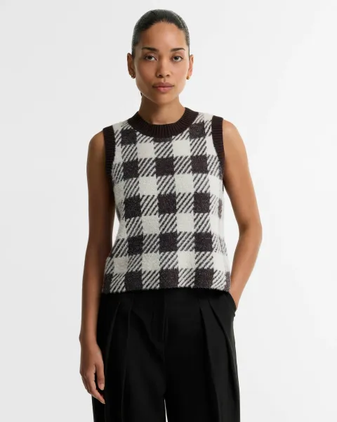 Amaya Check Knitted Vest
