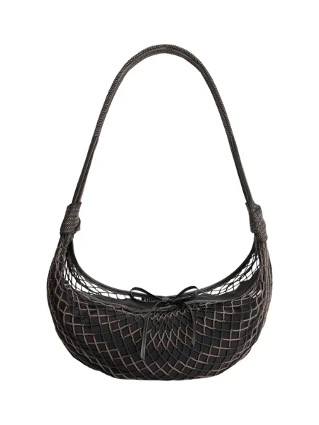 Croissant Filt Bag Chevron Marron Glace