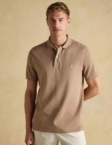 Joules Pure Cotton Pique Polo Shirt Brown