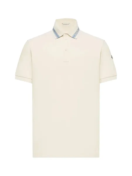Men Cotton Piquet Polo Shirt Ivory