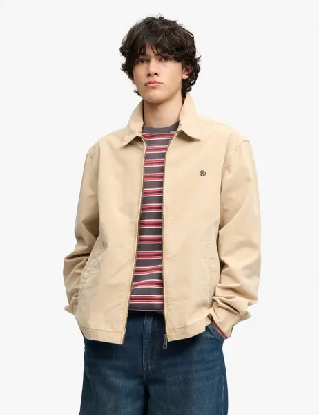 Superdry & Co Pure Cotton Lightweight Harrington Jacket Beige