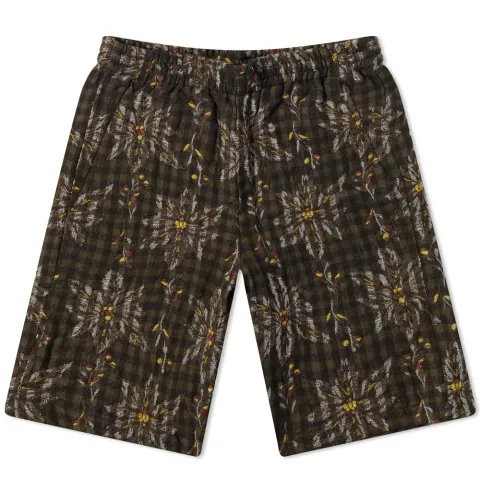 Flower Plaid Shorts