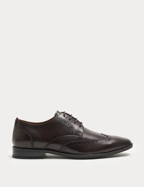 Marks & Spencer Leather Brogues Dark Brown