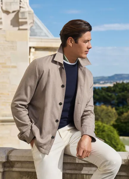 Herringbone Shirt Jacket