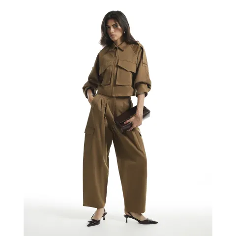 River Island Utility Barrel Leg Cargo Trousers