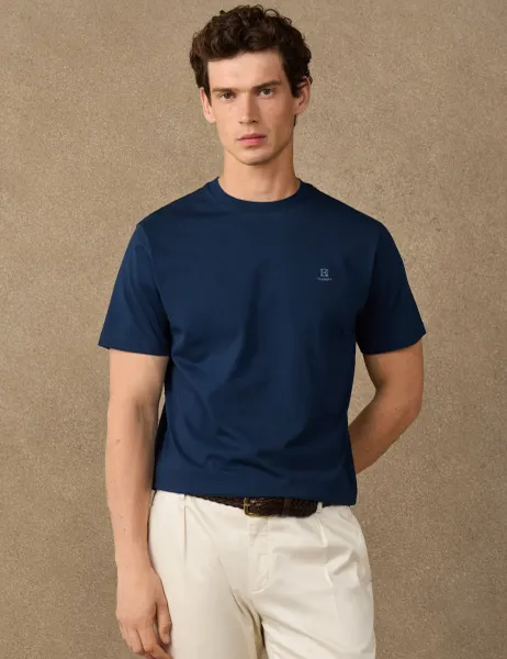 Hackett Pure Cotton Crew Neck T-Shirt Navy