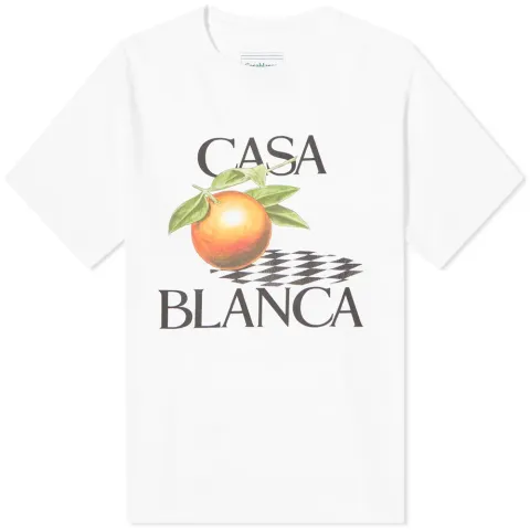 Orange Digital Print T-Shirt
