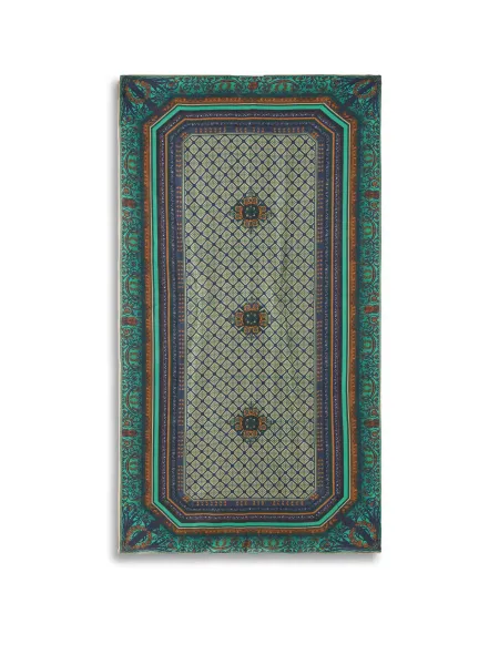 One Hundred Stars Amulet Modal & Cupro Scarf - Emerald