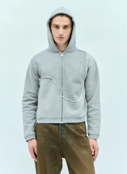 Swirl Zipped Hooded Sweatshirt