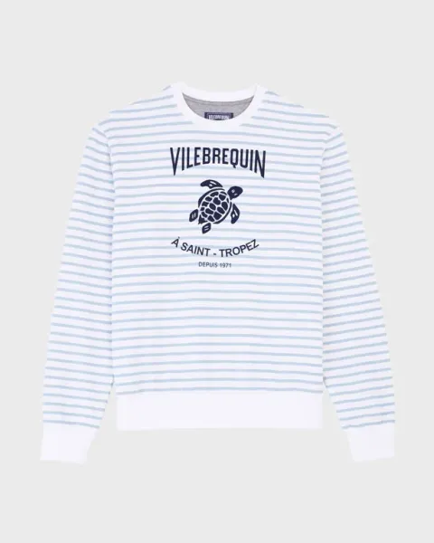 Vilebrequin Men Cotton Striped Crewneck Sweatshirt
