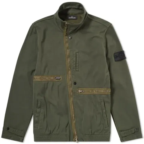 Garment Dyed Dual Jersey Knit Field Jacket