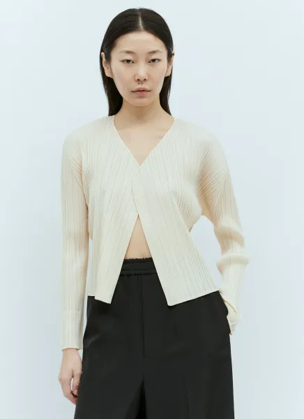 Pleated Cardigan