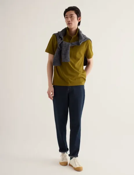 Pure Cotton Polo Shirt Olive