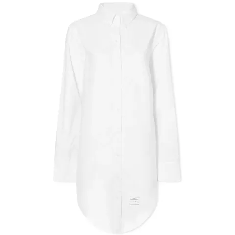 Point Collar Grosgrain Shirt Dress