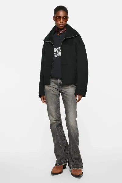 Wool zip jacket