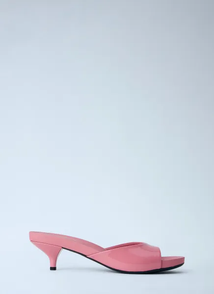 Patent Leather Kitten Heel Mules