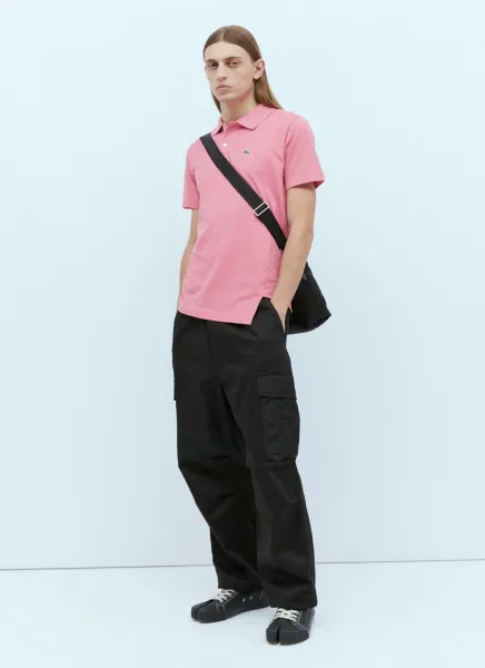 x Lacoste Logo Embroidery Twisted Polo Shirt