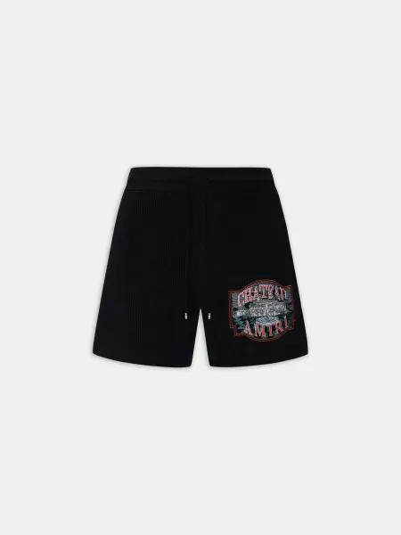 CHATEAU AMIRI CROCHET SHORT - Black