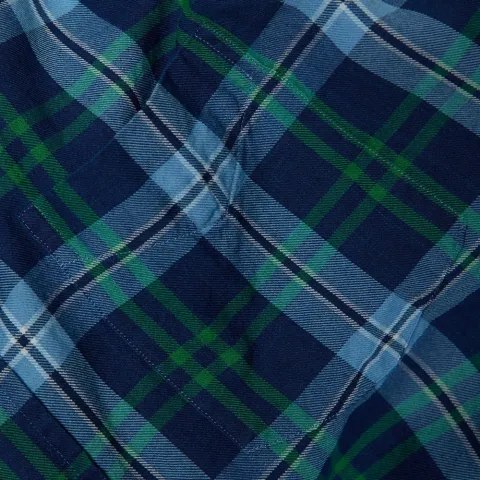 Indigo Twill Check Shirt