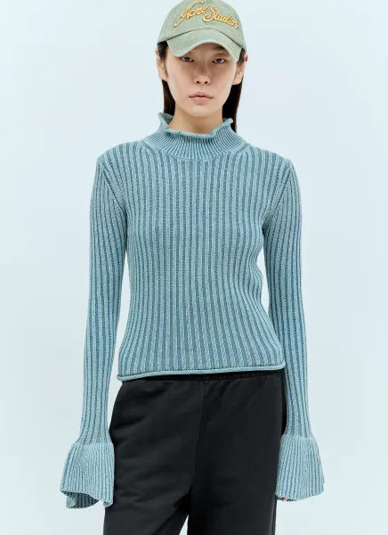 Ruffled Sleeves Sweater