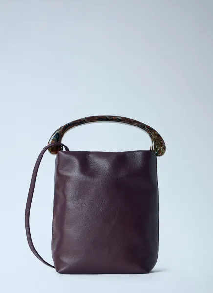 Dries Van Noten Small Leather Top- Handle Handbag