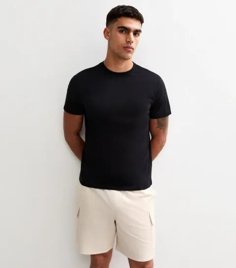 Men's Oatmeal Regular Drawstring Waist Cargo Shorts