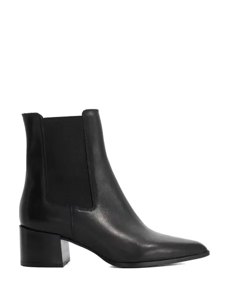 Dune London Leather Pointed Toe Chelsea Boots Black