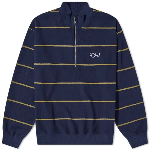 Polar Skate Co Stripe Half Zip Crew Sweat