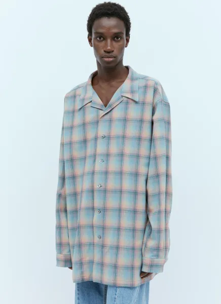 Oversized Wool Check Shirt