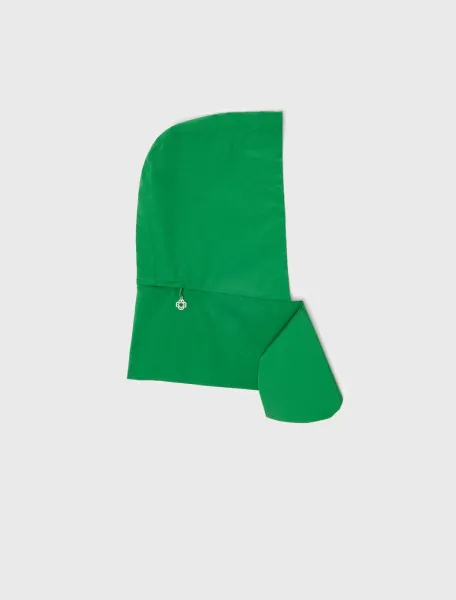 Tie-up waterproof hood
