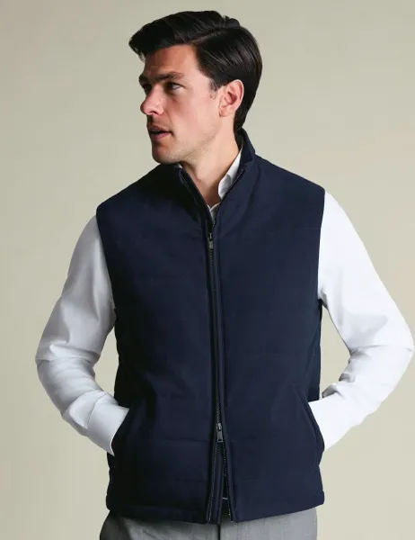 Charles Tyrwhitt Quilted Gilet Navy