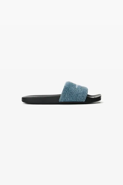 CRYSTAL DENIM POOL SLIDE