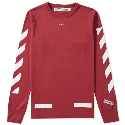 Diagonal Brushed Long Sleeve Tee