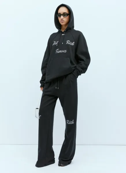 Crystal Embellished Hooded Sweatershirt