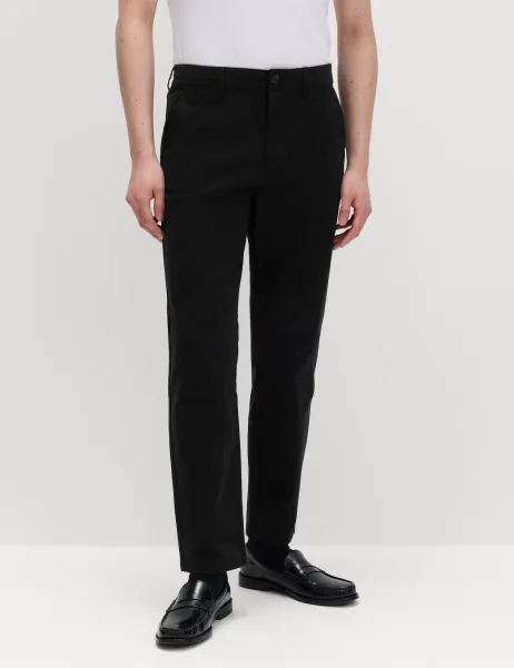 Marks & Spencer Regular Fit Half Elasticated Waist Chinos Black