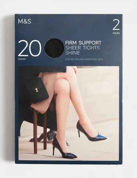 Marks & Spencer 2 Pack 20 Denier Firm Support Sheer Tights