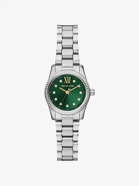 Michael Kors Petite Lexington Pavé Silver-Tone Watch