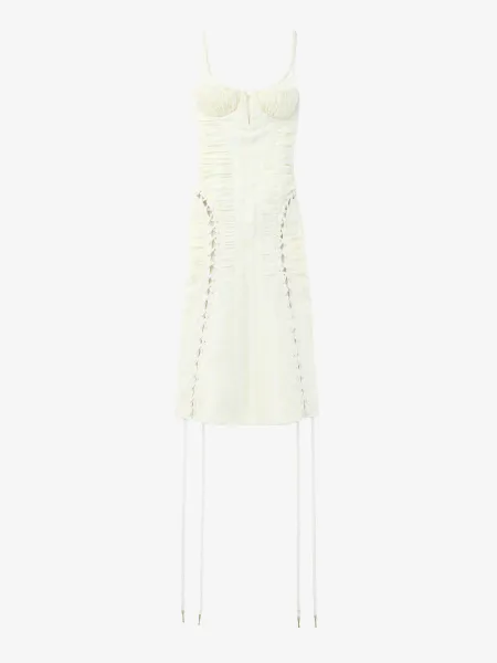 Floral Jacquard Corset Dress