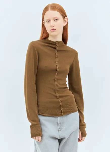 Fitted Seamless Cardigan