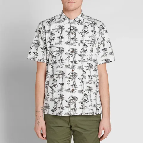 Short Sleeve Hawaiian Pine Shirt