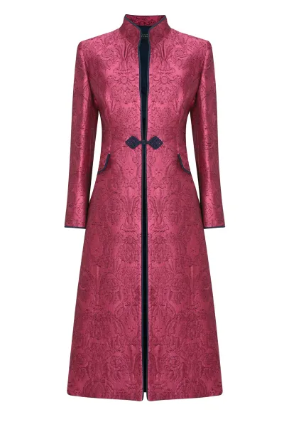 Vanessa Coat in Berry Brocade
