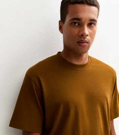 Men's Brown Oversized Heavyweight T-shirt