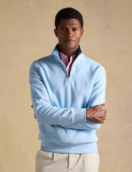 Joules Pure Cotton Quarter Zip Sweatshirt Blue