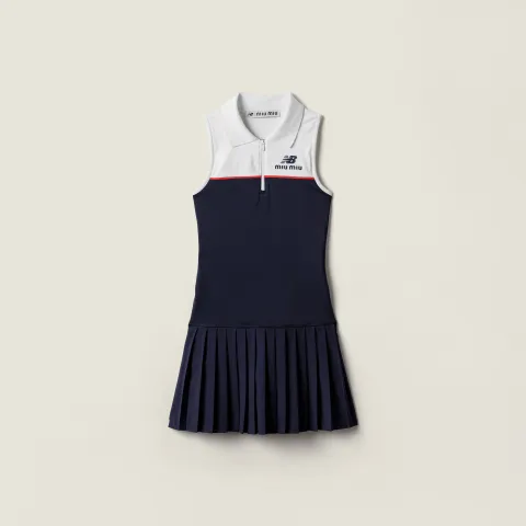 Stretch technical jersey dress
