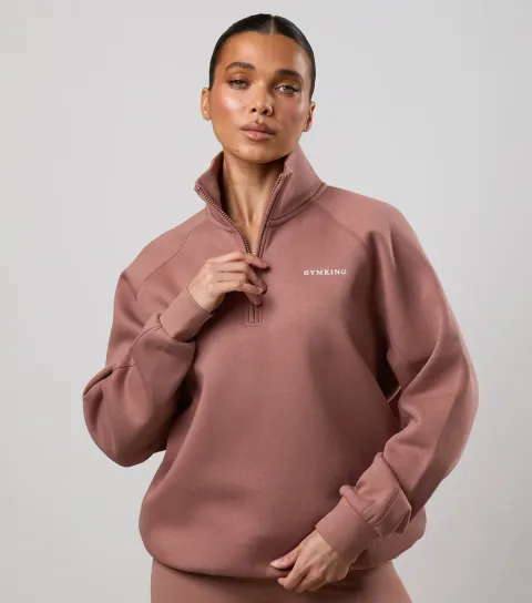 Women's Orange 365 Raglan Sleeve Funnel Neck Sweatshirt