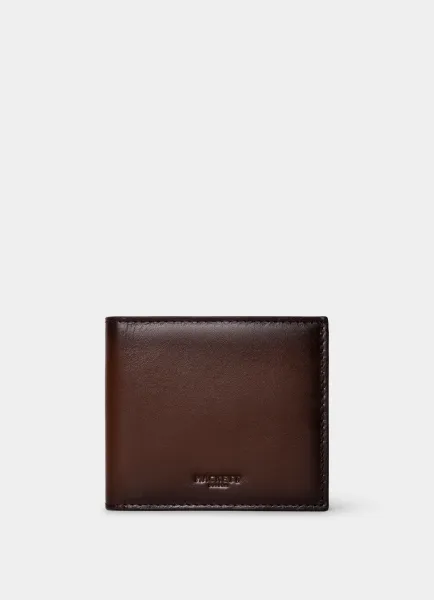 Embossed Branding Leather Billfold Wallet
