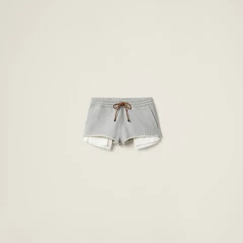Cotton fleece shorts