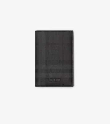 City Check Passport Holder in Iron grey - Men, Cotton, Technical