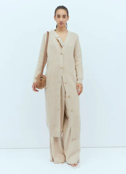 Wool Cashmere Belted Cardigan
