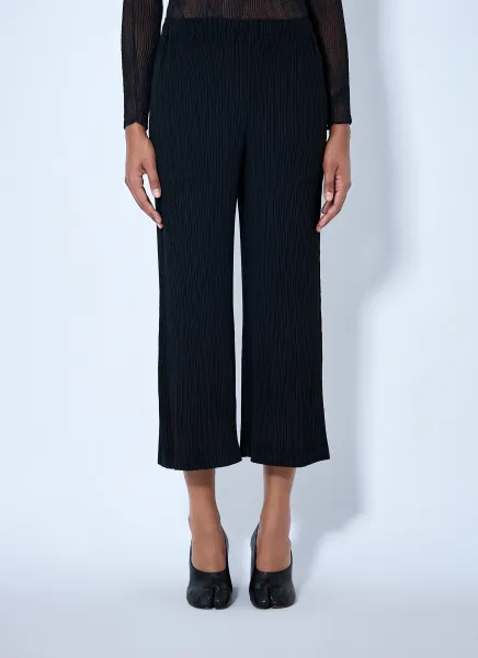 Hatching Pleats Pants
